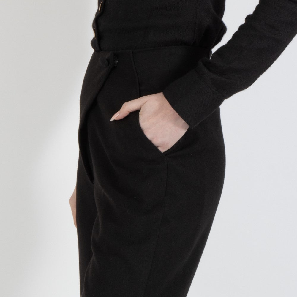 Black Nixie Wool Trouser