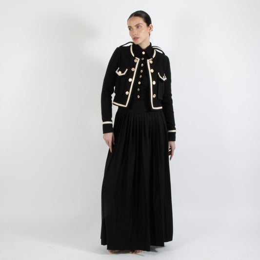 Black Nixie Crop Wool Jacket