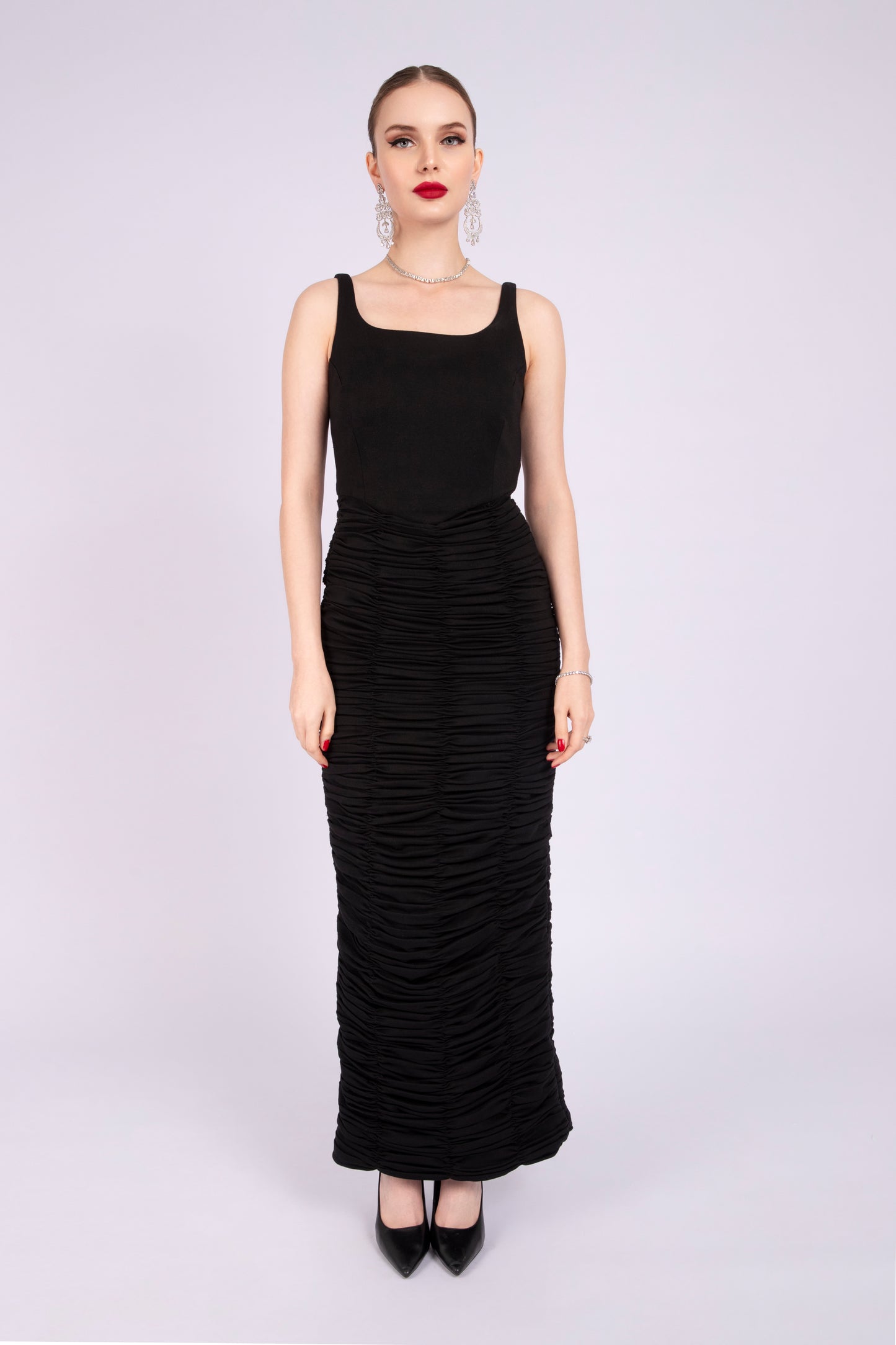 Black Hosiery Cocktail Dress