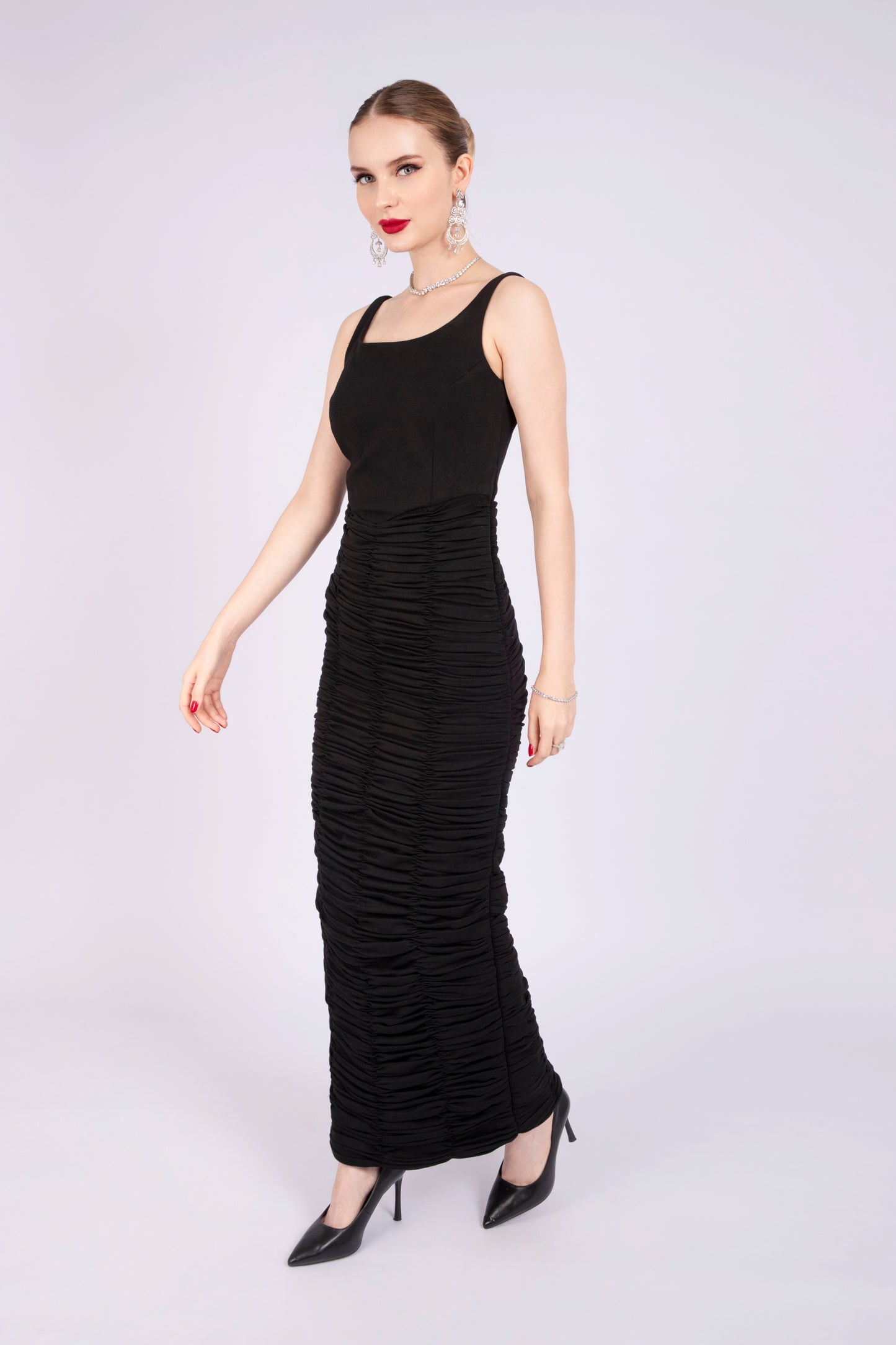 Black Hosiery Cocktail Dress
