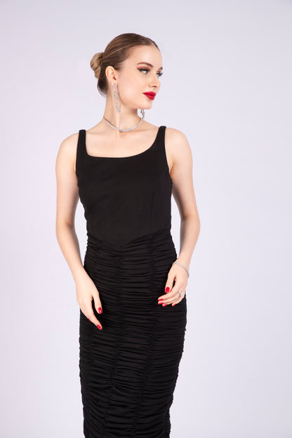 Black Hosiery Cocktail Dress