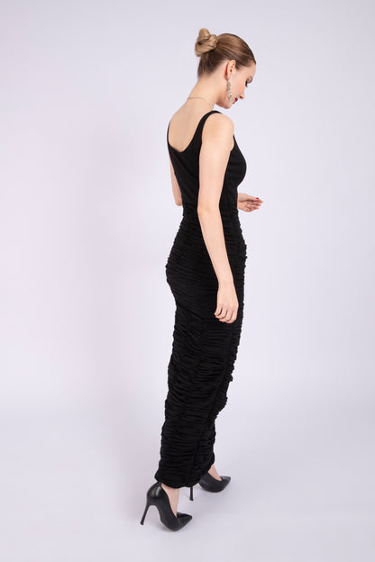 Black Hosiery Cocktail Dress
