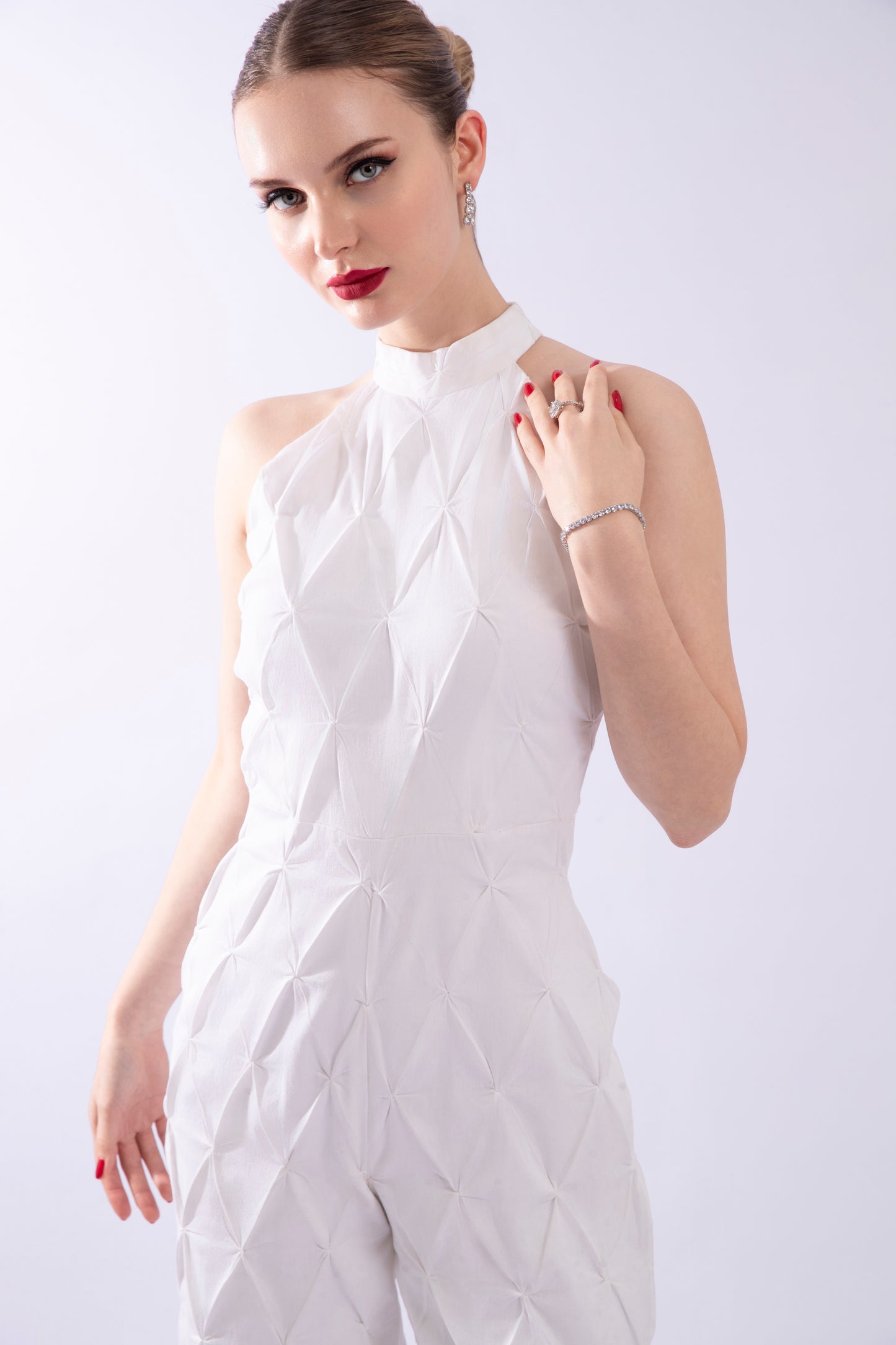 White Denim Jumpsuit
