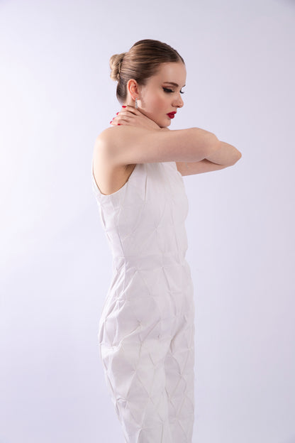 White Denim Jumpsuit