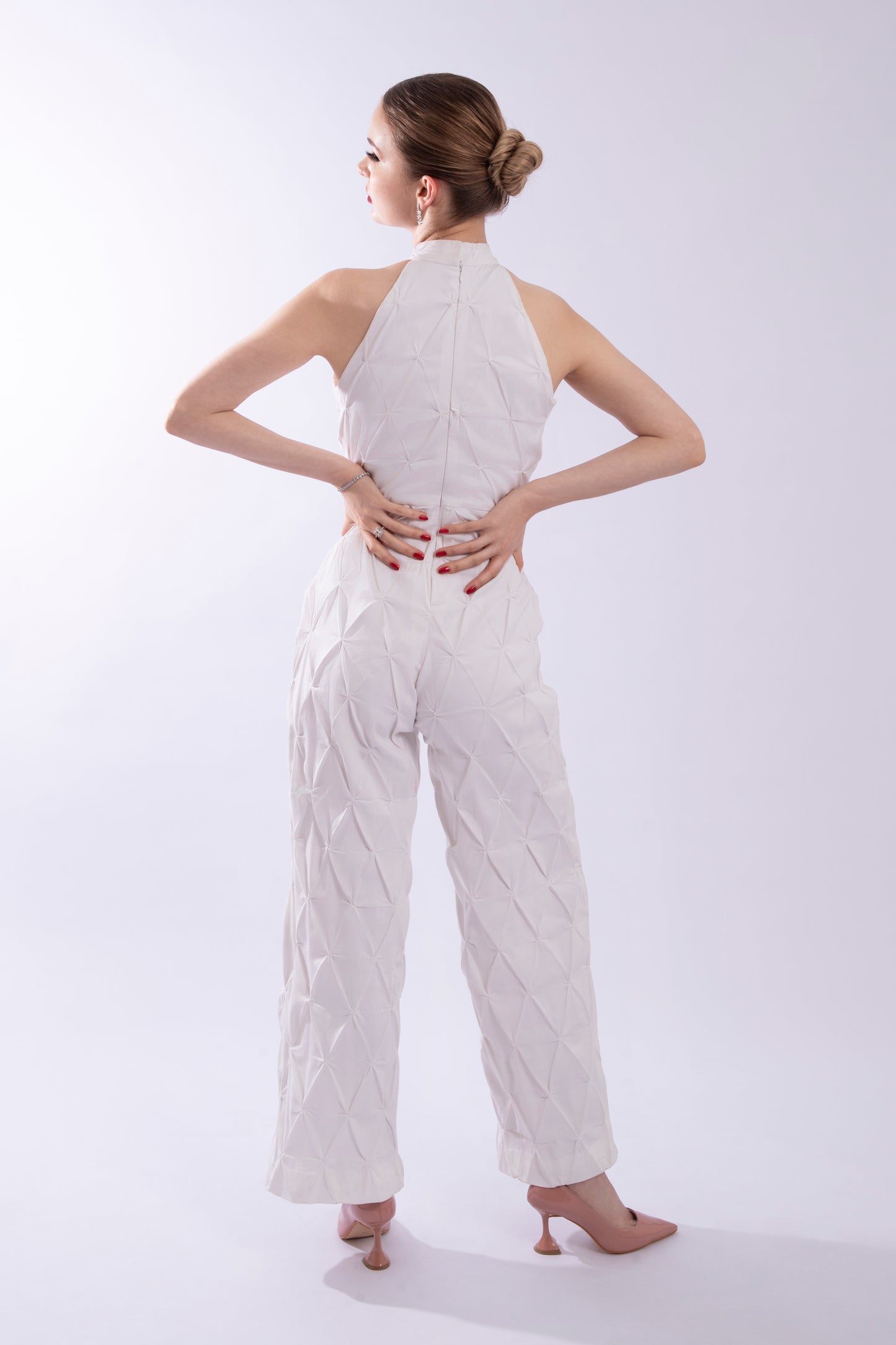 White Denim Jumpsuit