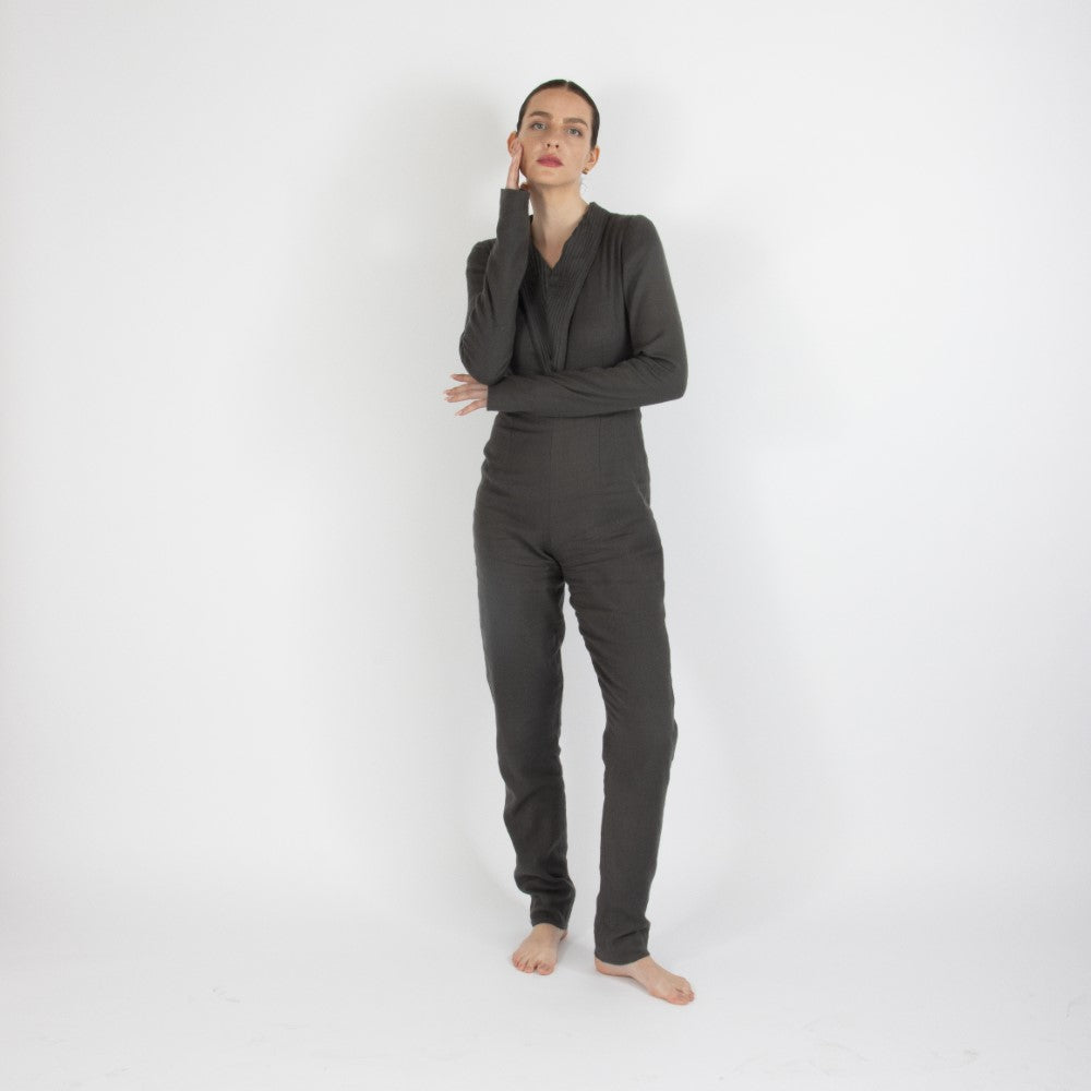 Grey Maristella Pashmina Jumpsuit
