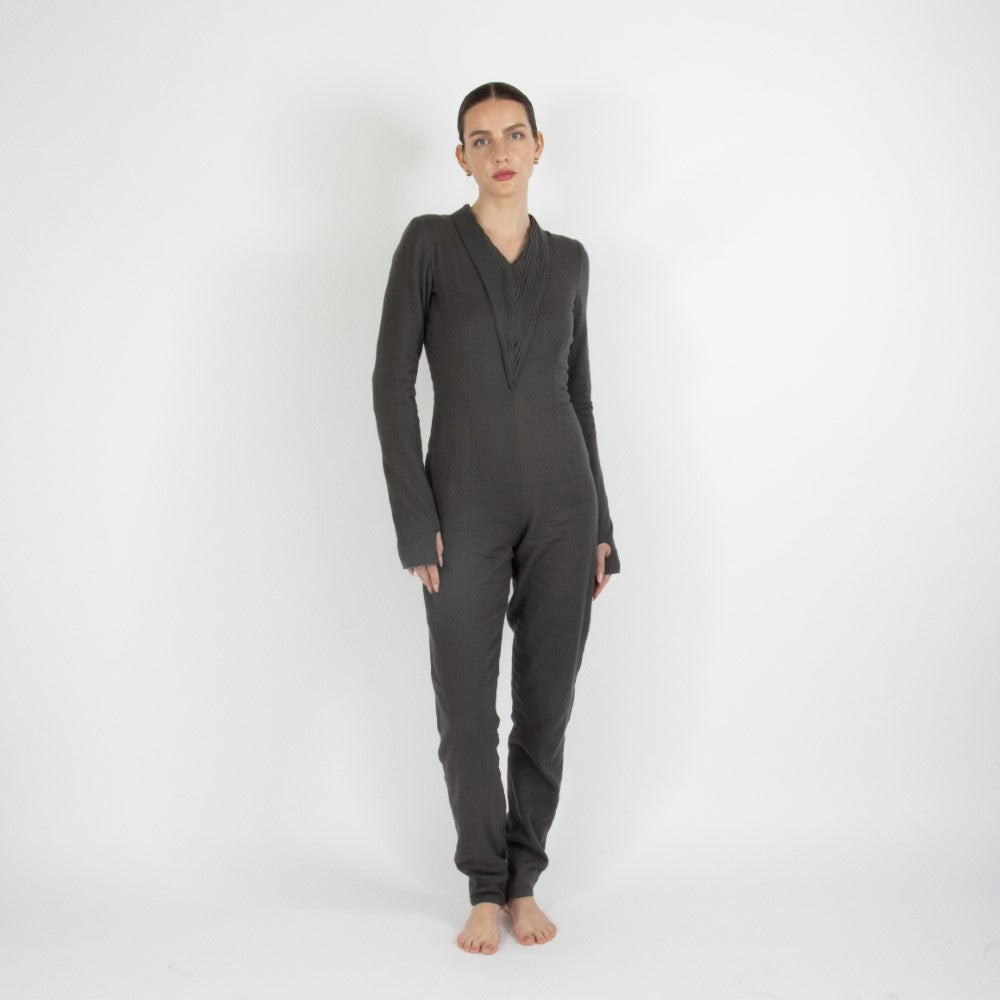 Grey Maristella Pashmina Jumpsuit