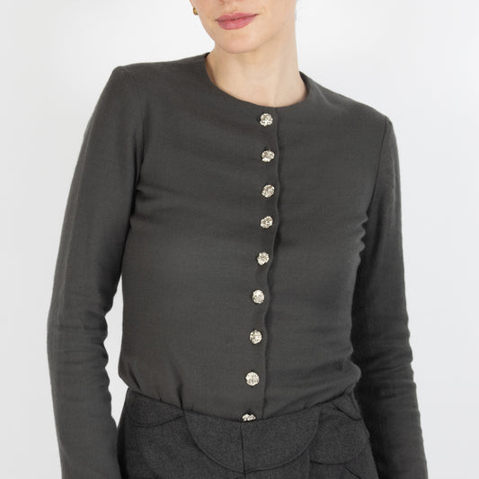 Grey Elysia Pashmina Shirt