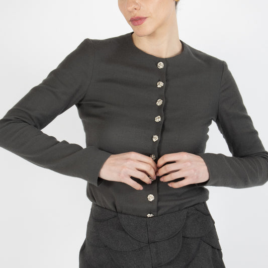 Grey Elysia Pashmina Shirt