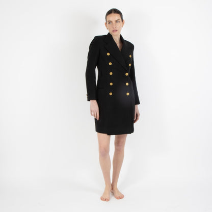 Black Noel Blazer Wool Dress