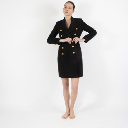 Black Noel Blazer Wool Dress
