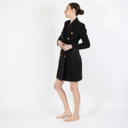 Black Noel Blazer Wool Dress