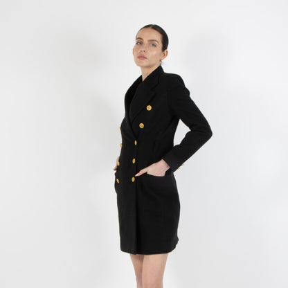 Black Noel Blazer Wool Dress