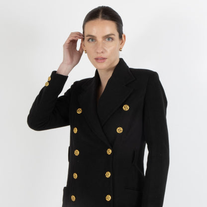 Black Noel Blazer Wool Dress