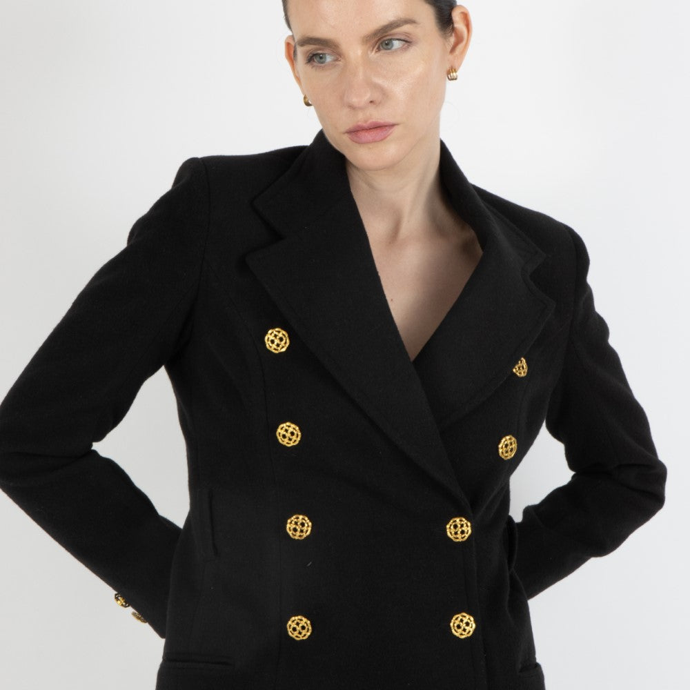 Black Noel Blazer Wool Dress
