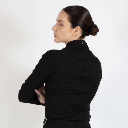 Black Eirena Pashmina Shirt