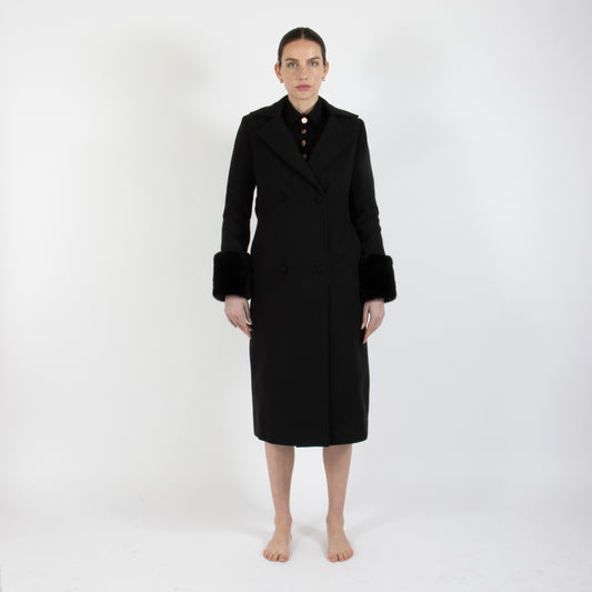 Black Coco Wool Overcoat