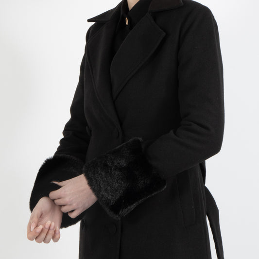 Black Coco Wool Overcoat