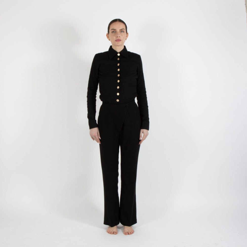 Black Nixie Wool Trouser
