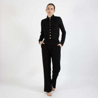 Black Nixie Wool Trouser