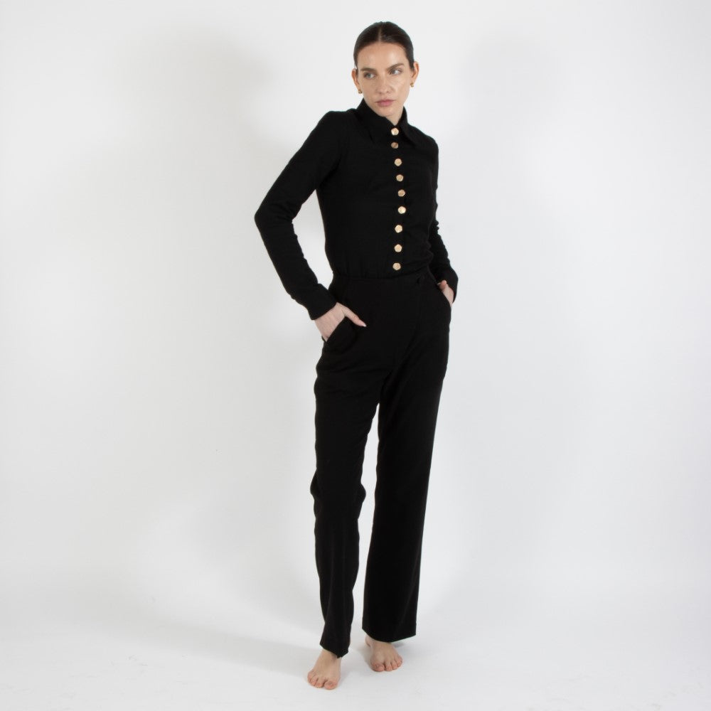 Black Nixie Wool Trouser