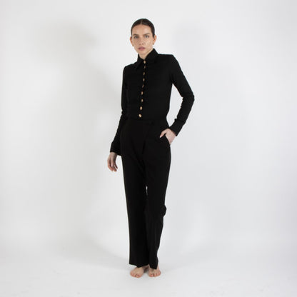 Black Nixie Wool Trouser