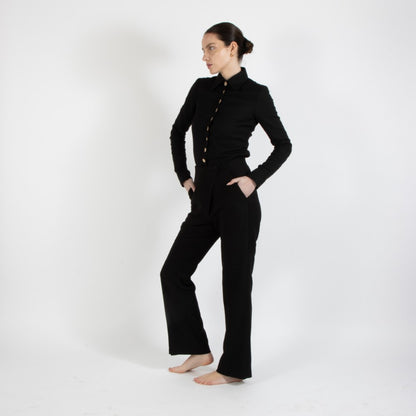 Black Nixie Wool Trouser