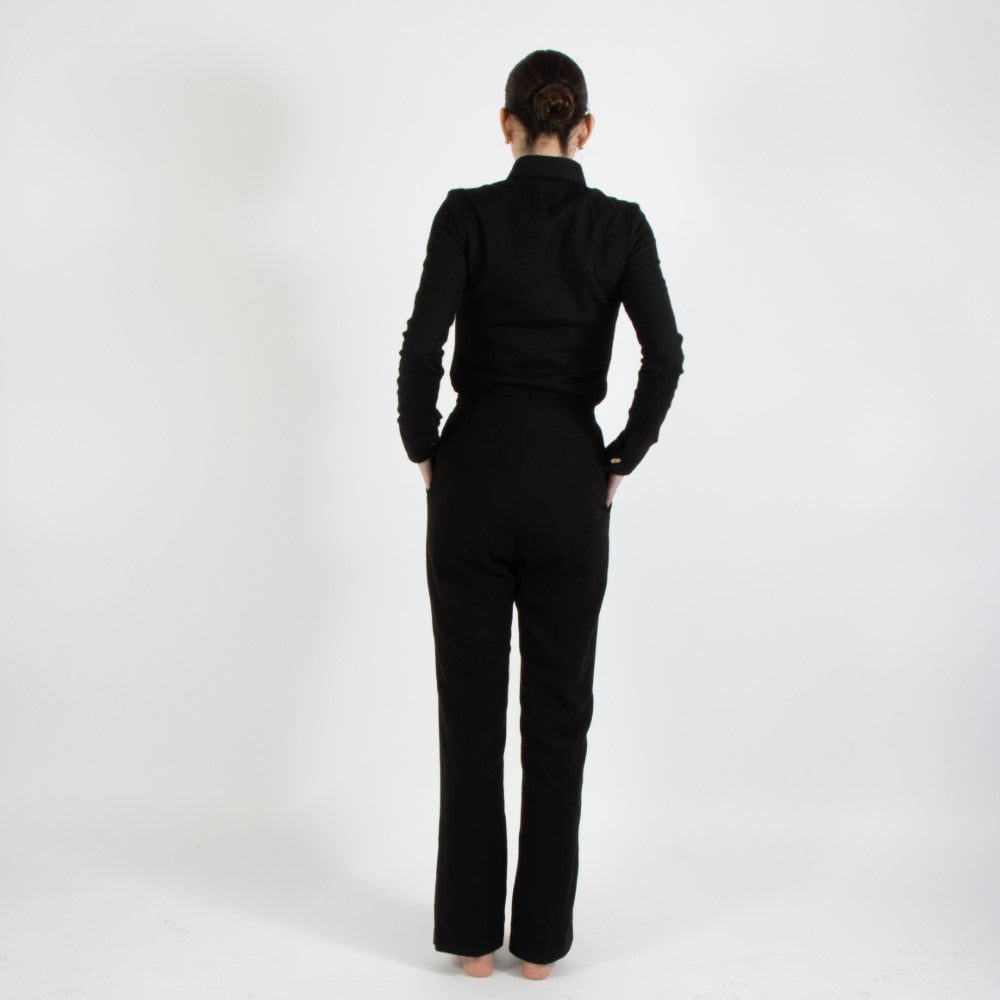Black Nixie Wool Trouser