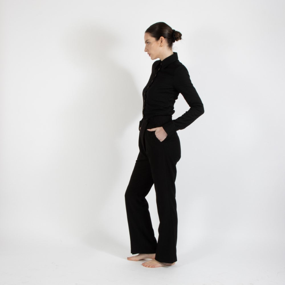 Black Nixie Wool Trouser