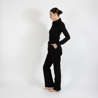 Black Nixie Wool Trouser