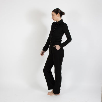 Black Nixie Wool Trouser