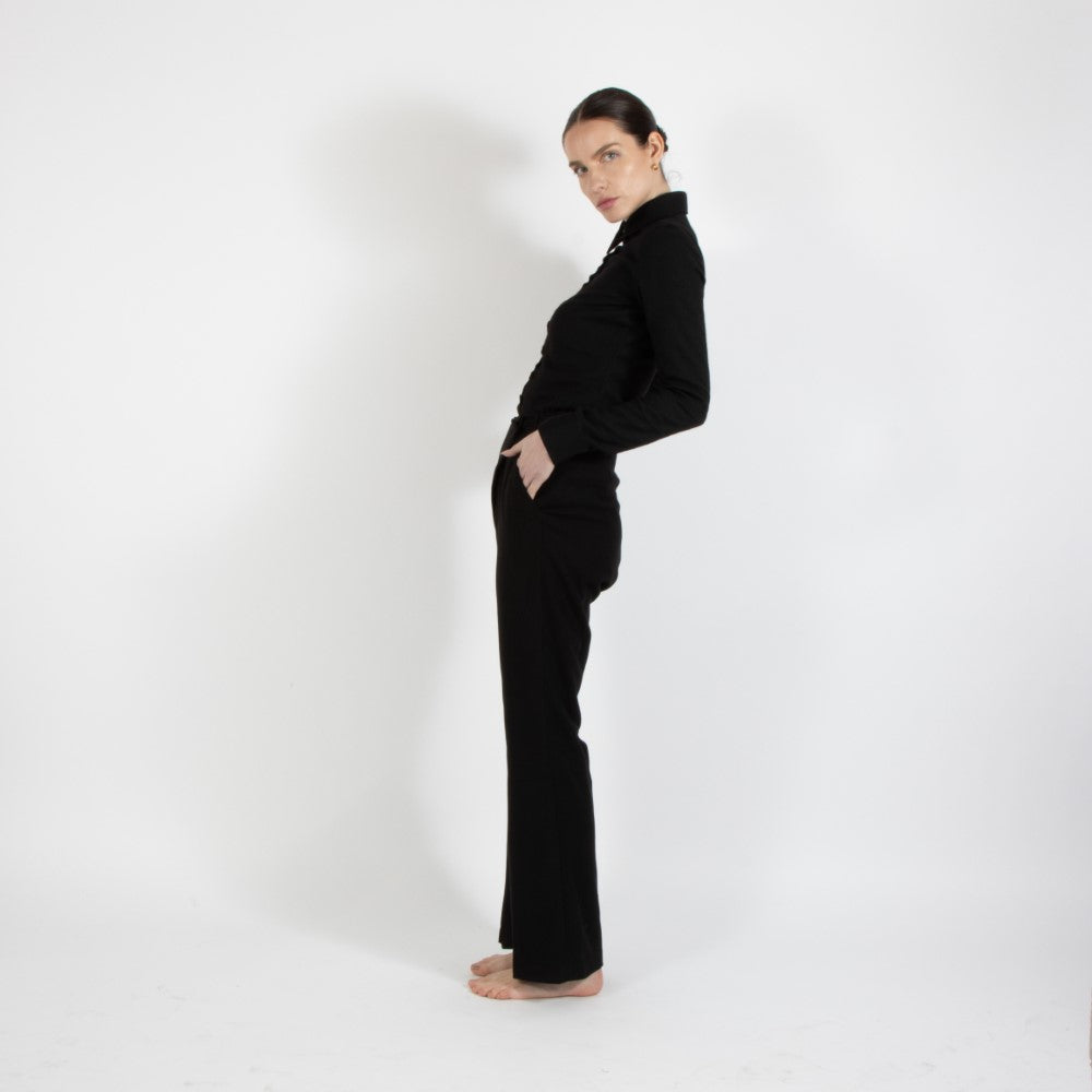 Black Nixie Wool Trouser