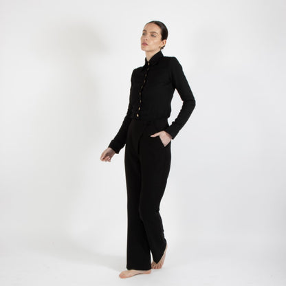Black Nixie Wool Trouser