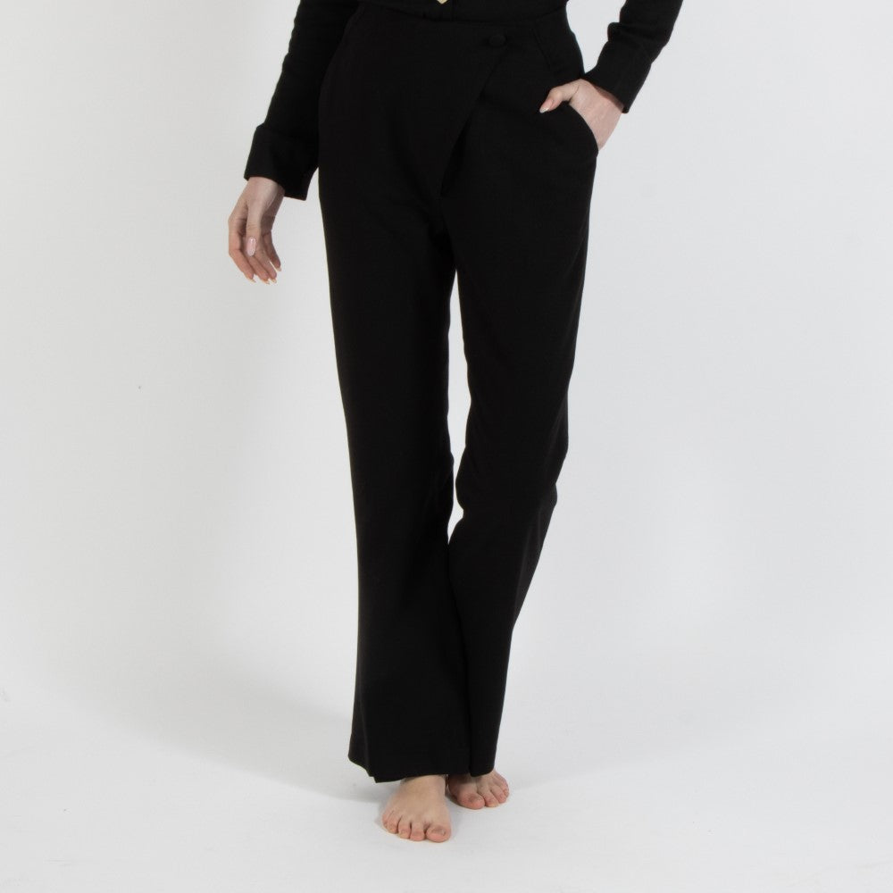 Black Nixie Wool Trouser