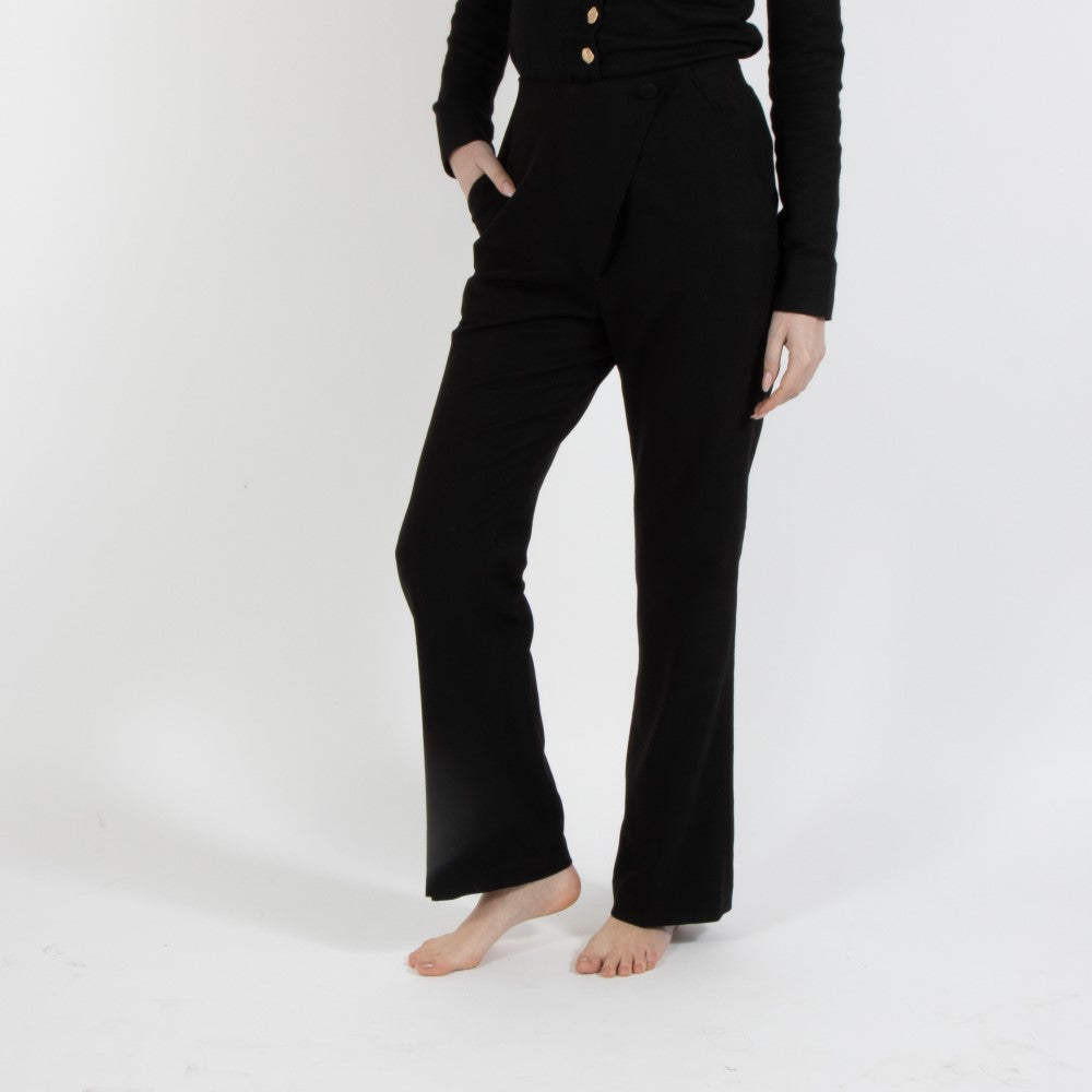Black Nixie Wool Trouser