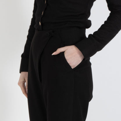 Black Nixie Wool Trouser