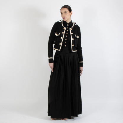 Black Nixie Crop Wool Jacket