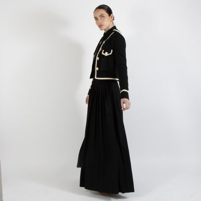 Black Nixie Crop Wool Jacket