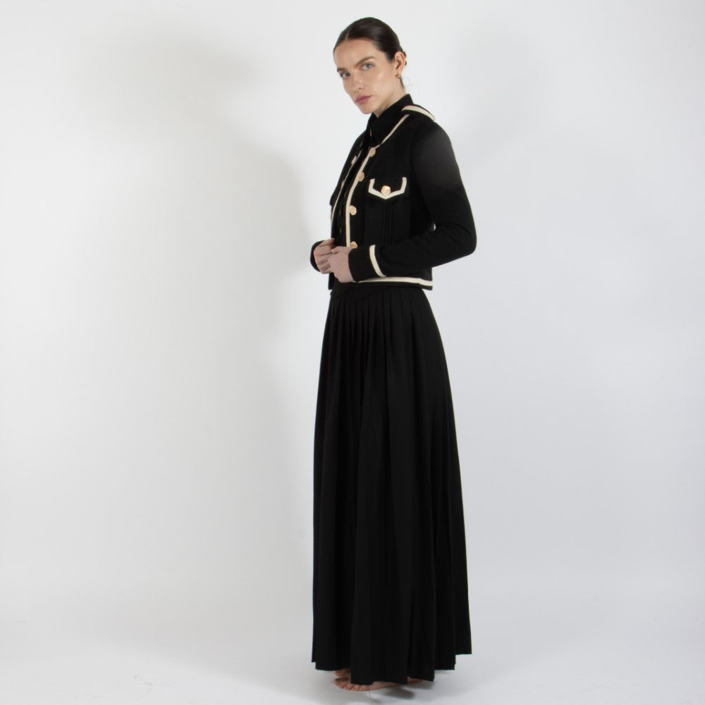 Black Nixie Crop Wool Jacket