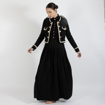 Black Nixie Crop Wool Jacket