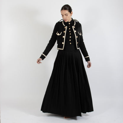 Black Nixie Crop Wool Jacket