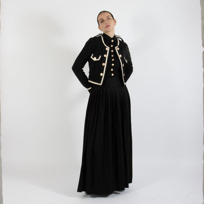 Black Nixie Crop Wool Jacket