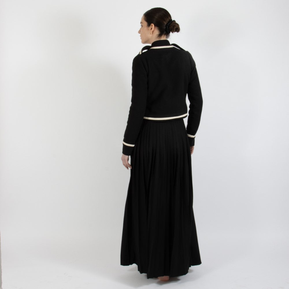 Black Nixie Crop Wool Jacket