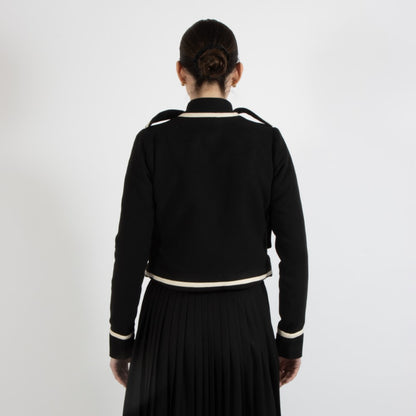 Black Nixie Crop Wool Jacket