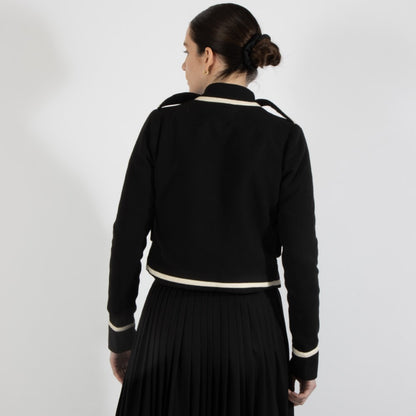 Black Nixie Crop Wool Jacket